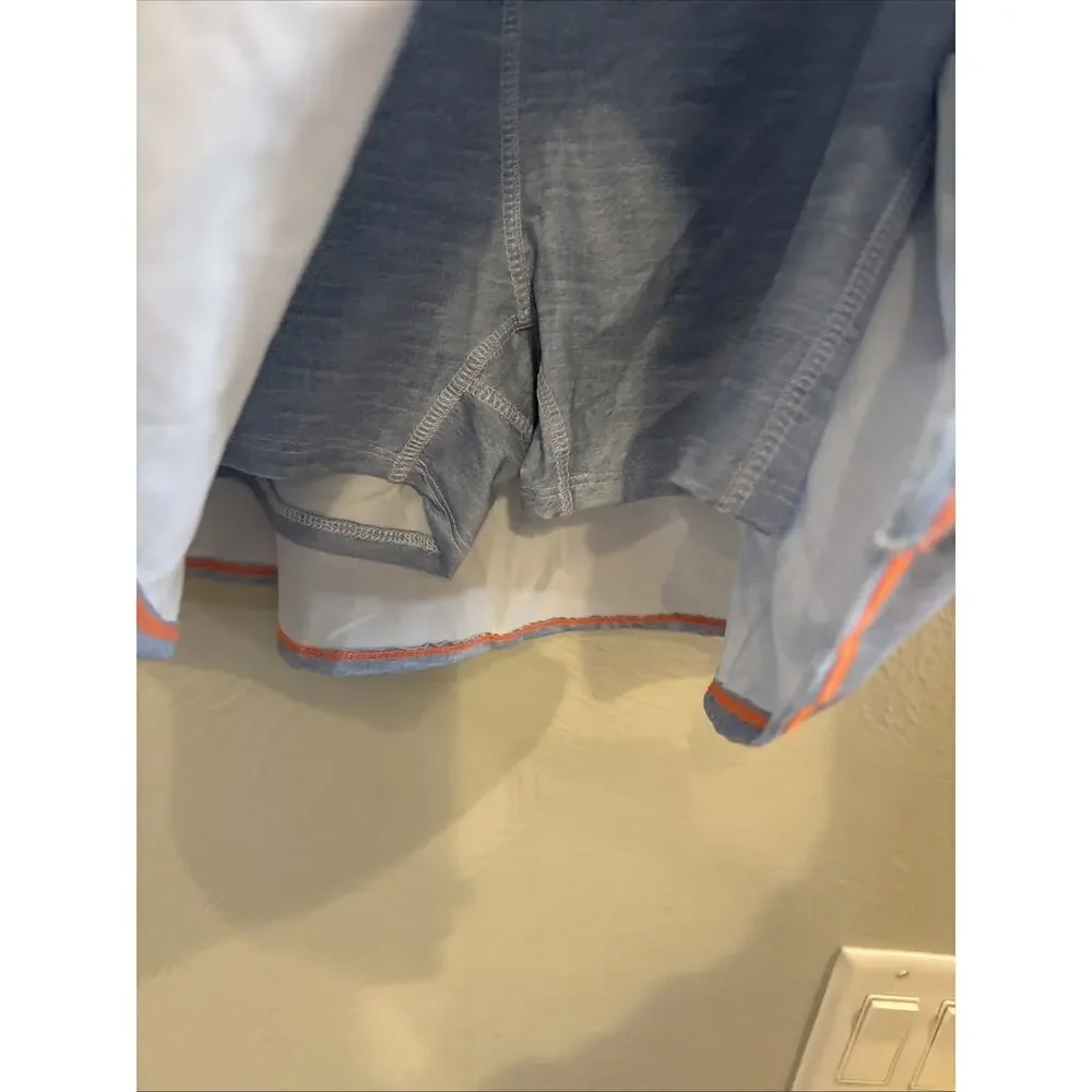 Lucky in Love Tennis Skirt Blue/Orange Small 4-6 Golf Pickleball Athletic NWOT